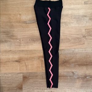 Ultracor Black Leggings with Pink